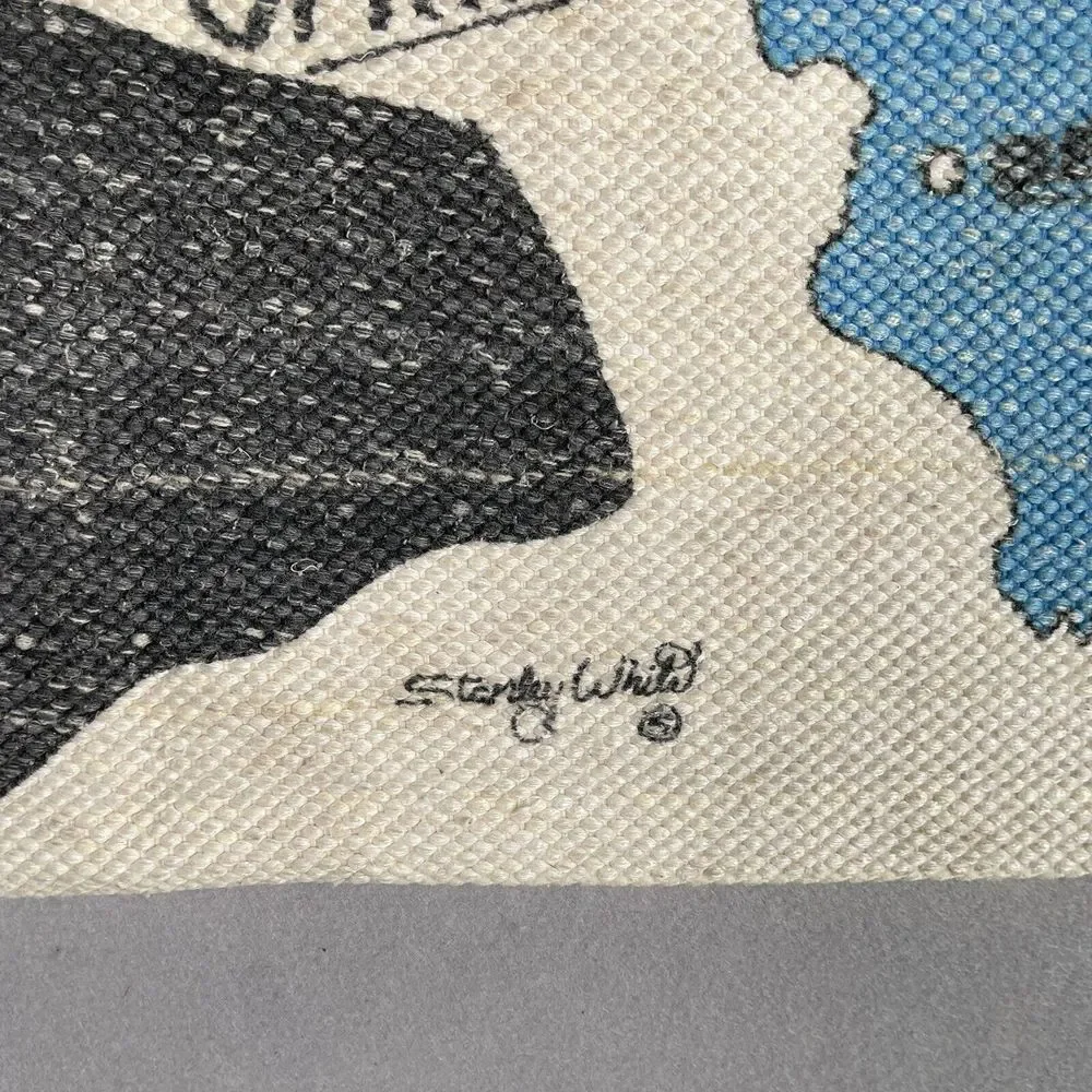 Illinois Burlap Canvas Tapestry Banner Table Square 42in‎ X 24in